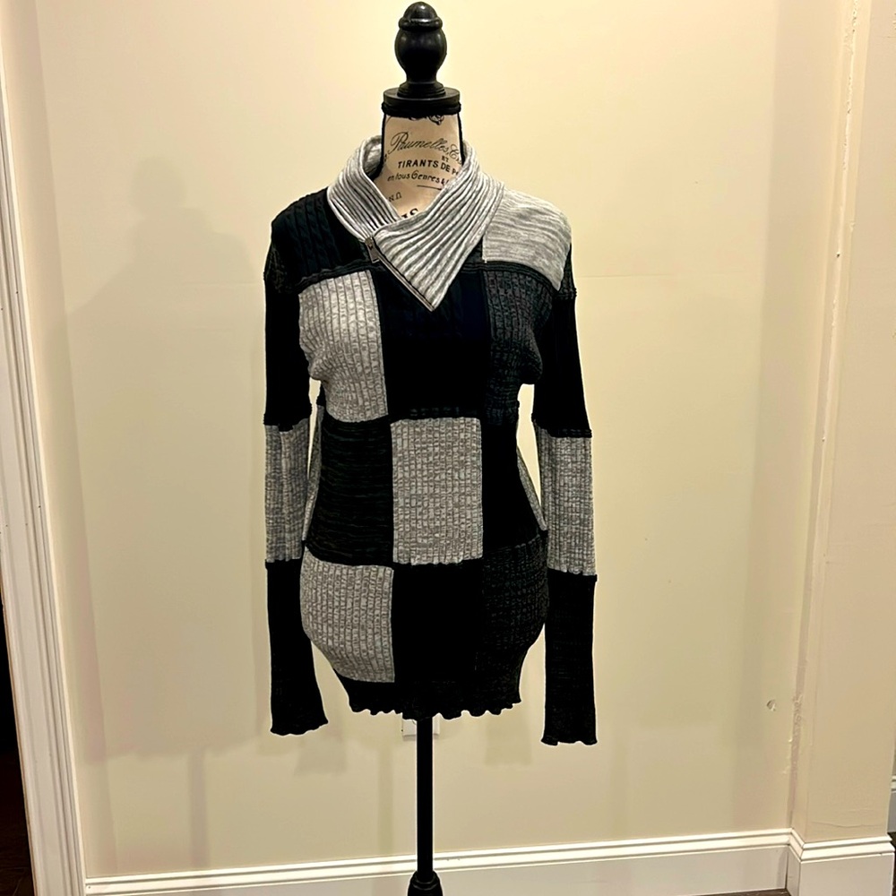 Men’s sweater black and smoked gray by LCR Black